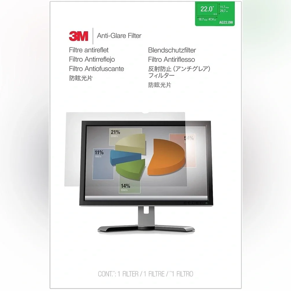 Set Of 2 : 3M Anti-Glare Filter for 22.0